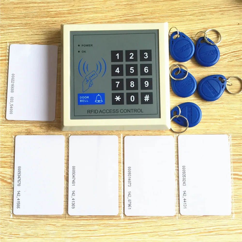 

125khz 2000 users Entry Lock Door Access Control RFID Keypad free 5pcs keyfobs 5pcs rfid cards