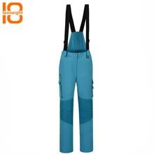 TENNEIGHT новые зимние уличные лыжные брюки для женщин с двойными бортами, лыжные брюки, утолщенные ветрозащитные водонепроницаемые теплые лыжные брюки
