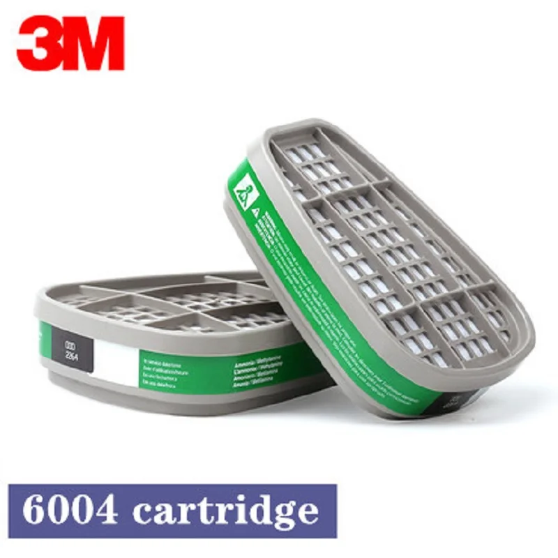 

3M 6004 Gas Mask Cartridge Ammonia Monomethylamine Cartridge Filter Protection Against Gas NH3/CH3NH2 Work with 6200/6800/7502