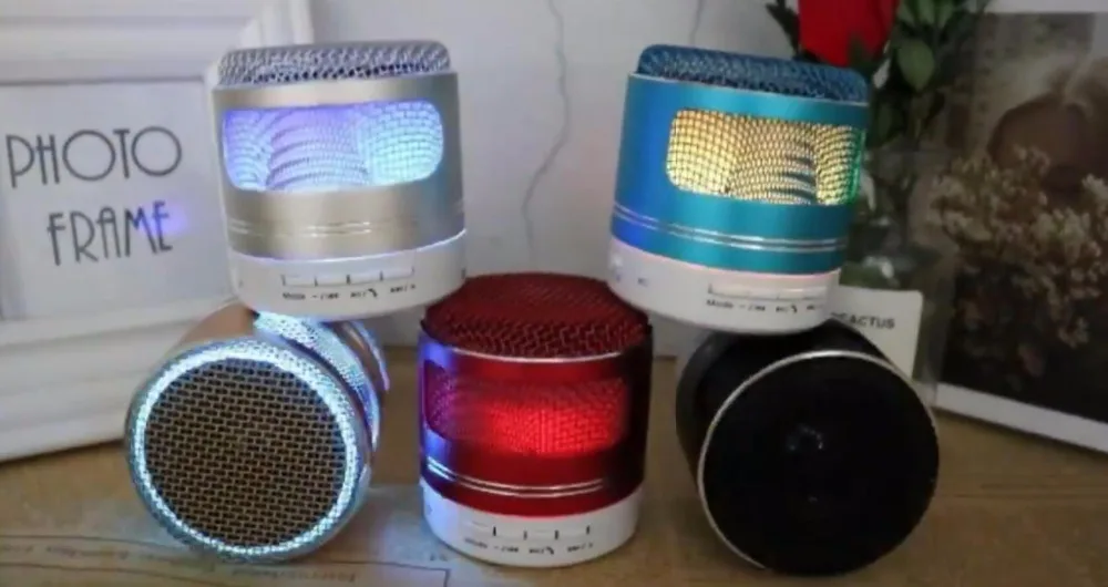 Беспроводная Bluetooth Колонка со светодиодной подсветкой TF карта USB FM