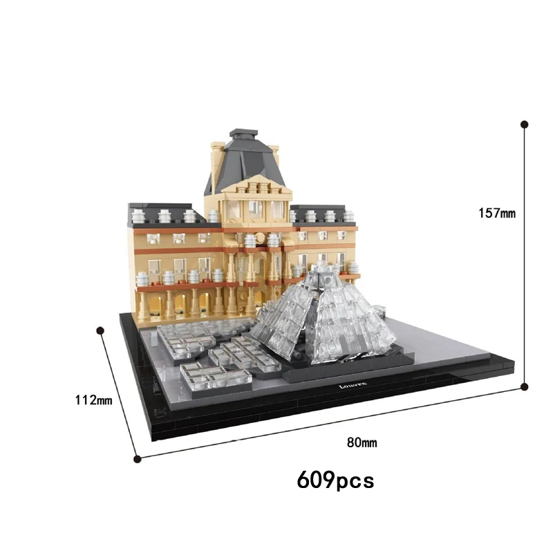 Всемирно известный исторические культуры и искусства Архитектура строительный блок Лувр башни Бурдж-Халифа Биг Бен модель Кирпич игрушка FO малыш