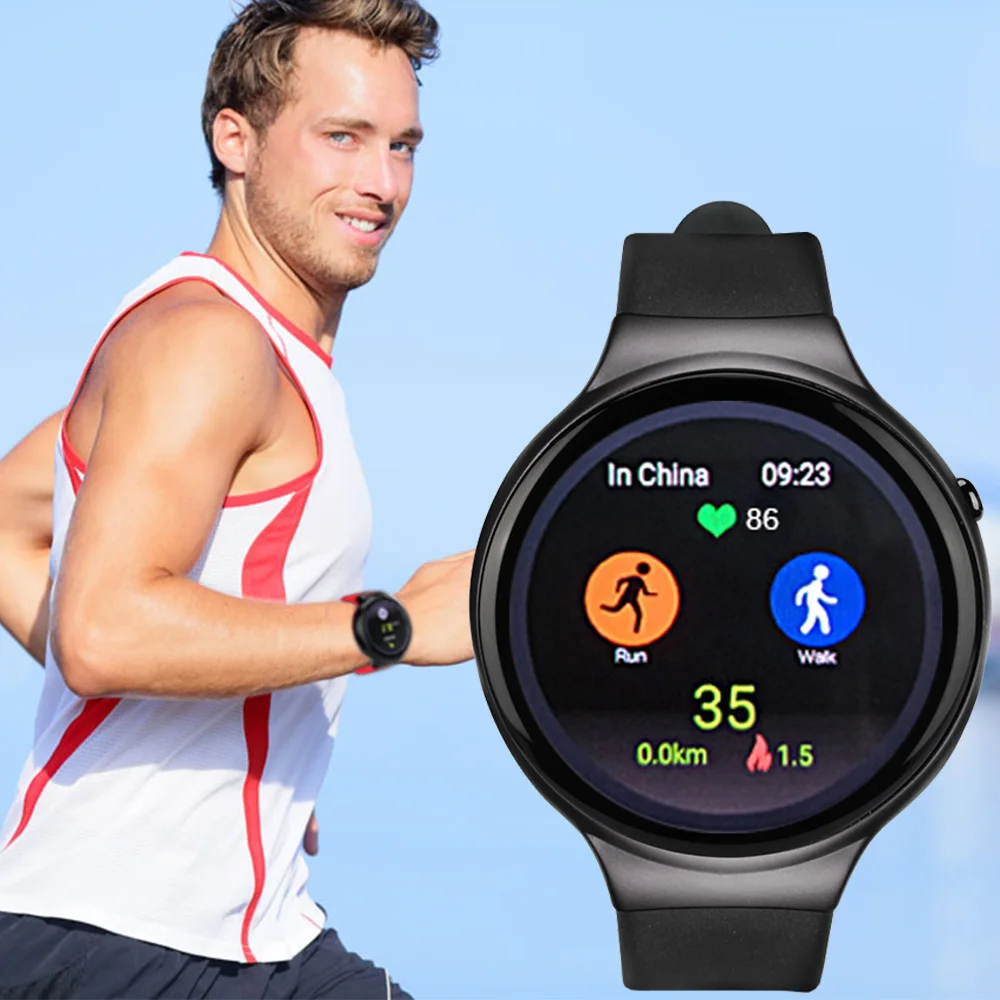 

Kaimorui I4plus Bluetooth Smart Watch Android 5.1 OS Smart Watch Electronics Android MTK6580 Quad Core Processor Heart Rate 3G