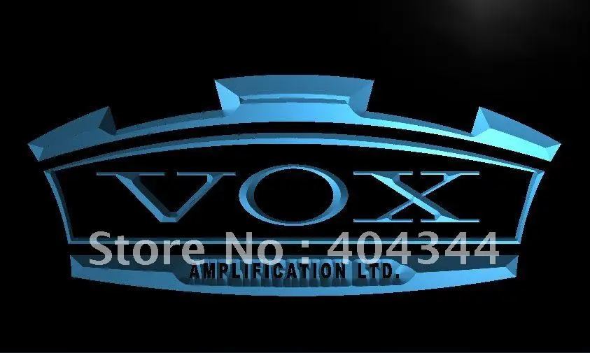 LL180 VOX Amplifier Guitar Bass Band LED Neon Light Sign