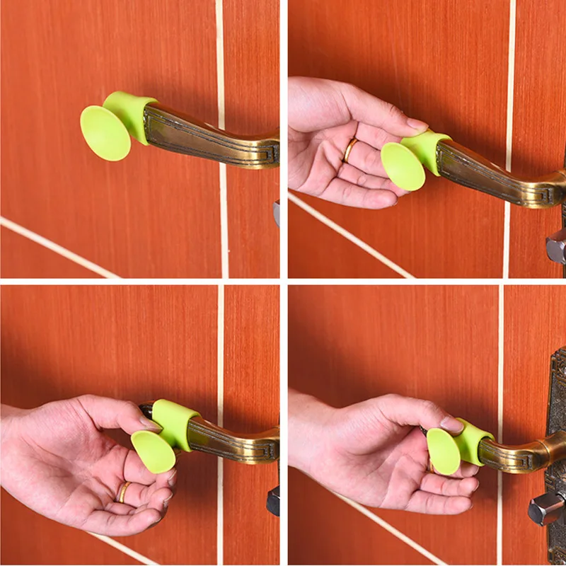 

Practical Door Handle Silicone Anticollision Sucker Home Door Protecting Pad Mute Silencer Suction Door Stops Mats