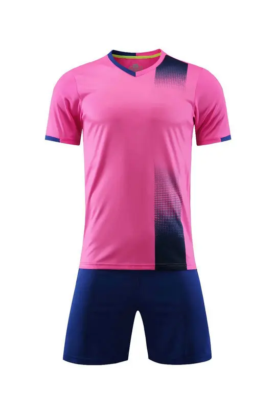 Футбол Jers розовый цвет взрослый спортивный костюм мужская футбольная команда Индивидуальные Тренировочные наборы для бега футбольный Джерси - Цвет: Розовый