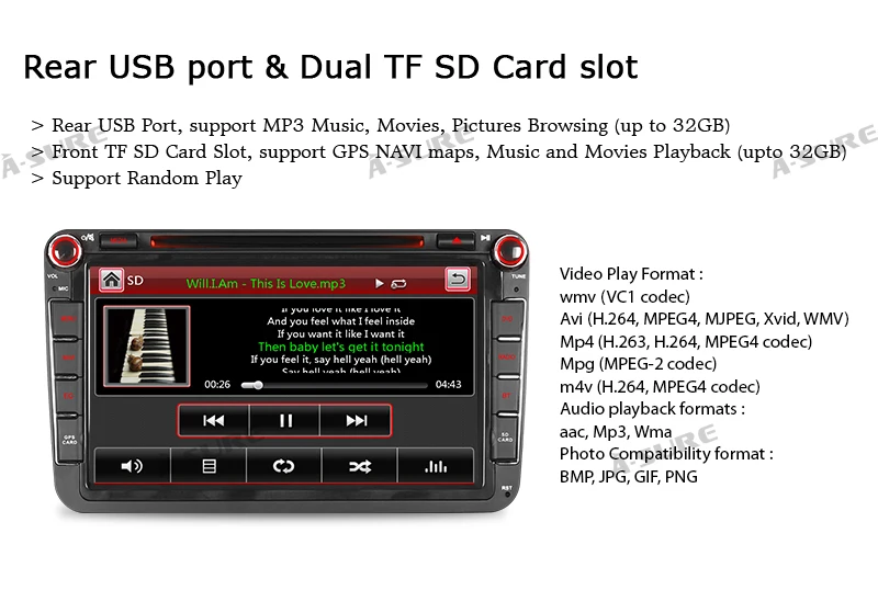 Perfect A-Sure 8 Inch Car Radio GPS DVD Player For Volkswagen VW Passat Skoda T5 Polo Sharan TOURAN TIGUAN GOLF 5 6 Seat SKODA 16