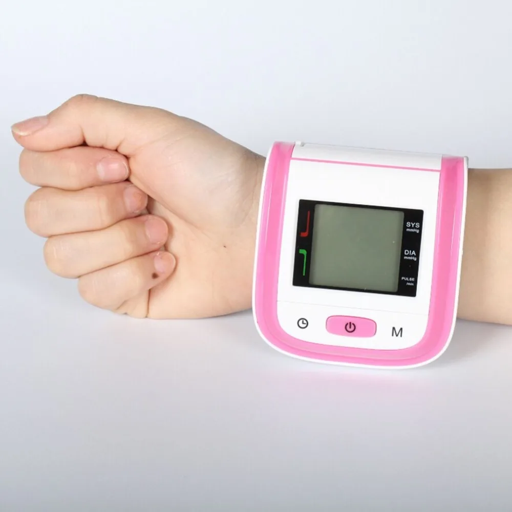 

Automatic Wrist Blood Pressure Monitor Tensiometros Digital LCD Wrist Cuff Blood Pressure Pulse Meter