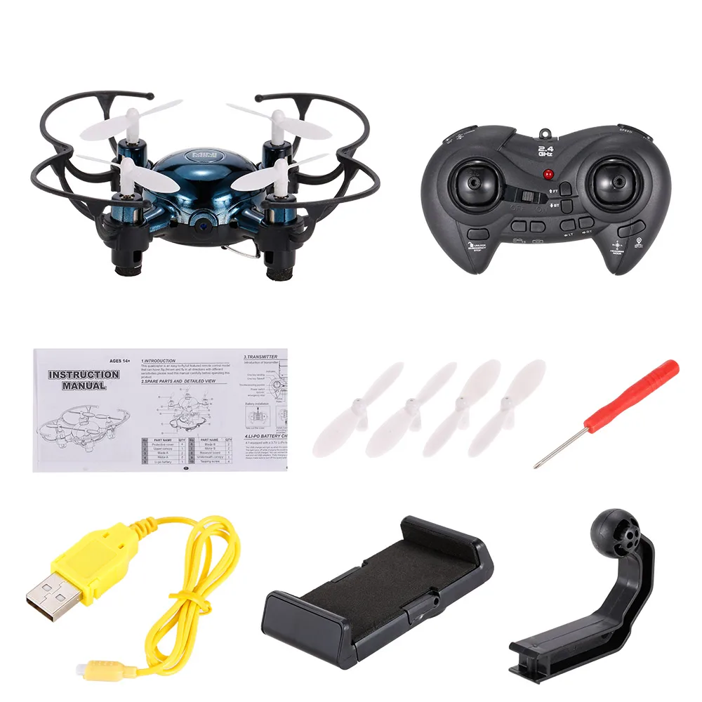 Utoghter 69306 Wi Fi FPV системы 0.3MP камера 2,4 г 6 оси гироскопа Безголовый высота удержания Мини RC Quadcopter