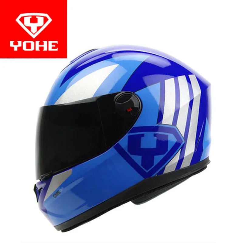 2017 New YOHE Full Face motorcycle helmet motocross motorbike helmets made of ABS PC Visor