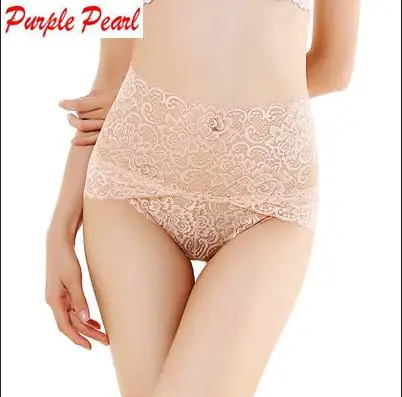 

KJA51 High Waist Women's Underwear Sexy Lingerie Full Lace Underpants For Female Seamless Breathable Briefs Plus Size Panties