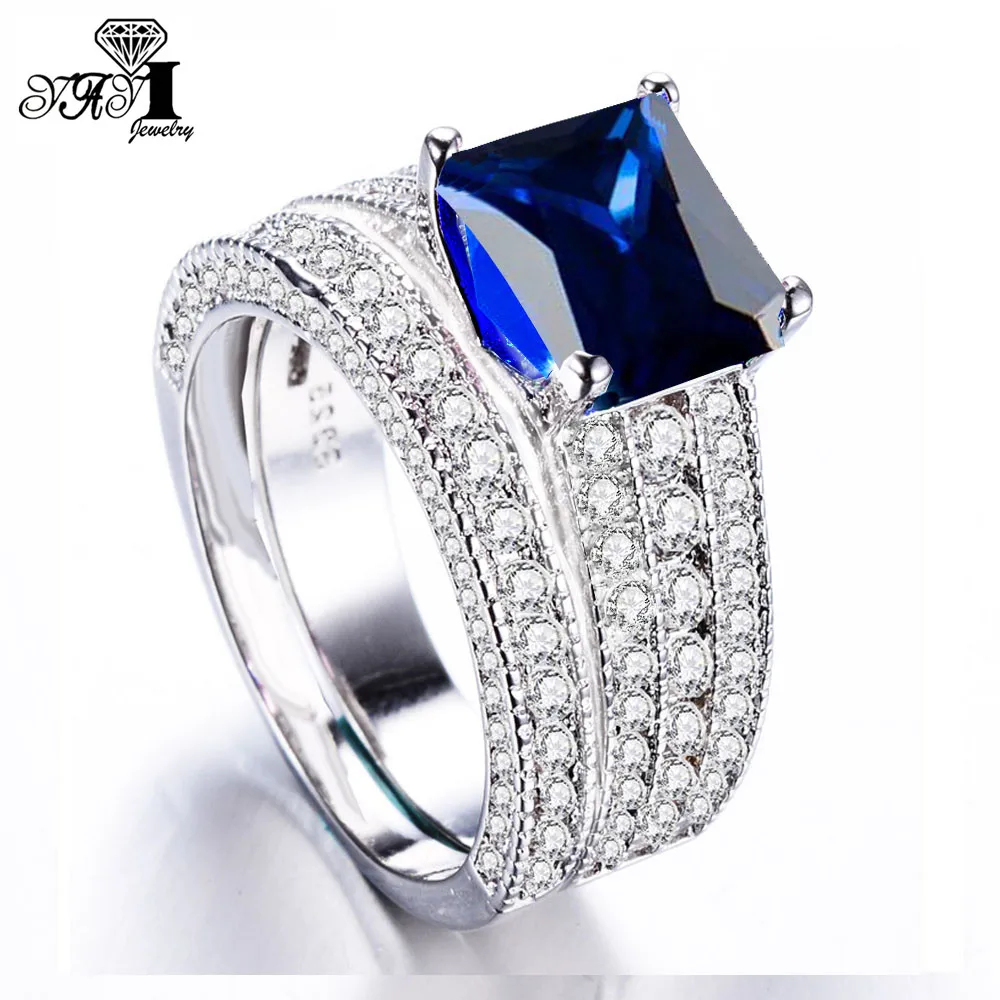 

YaYI Fashion Women Jewelry couple Ring 3CT Zircon CZ Silver Color Engagement Rings wedding Rings Party Ring