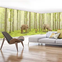 QINGCHUN Заказная ткань и текстильные обои для стен тканевые фотообои матовый шелк для гостиной Лес Животные пейзажи обои