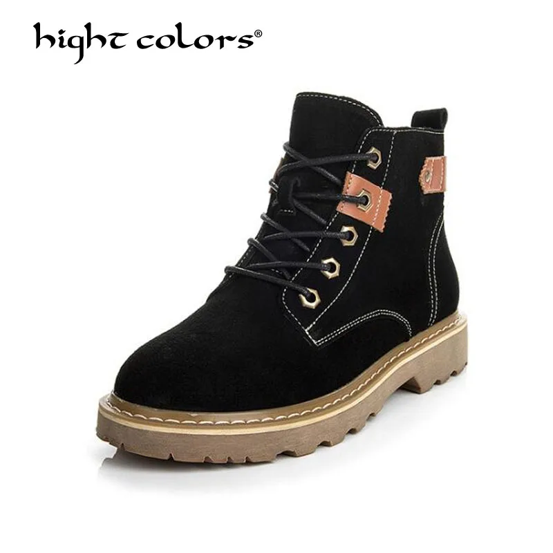 

2018 Women Sexy Ankle Boots Female Fashion Nubuck Leather Platform Women Shoes Plus Size 40 Motorcycle Boots For Women 981