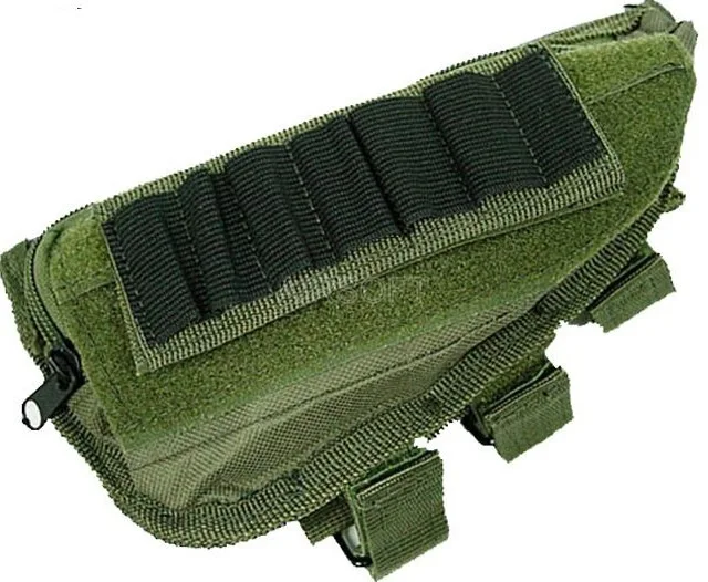 Airsoft Shotgun винтовка подсумок Чик Pad Мультикам Тактический Молл аксессуар дробовика винтовки Сумки комплект части кулон сумка - Цвет: Зеленый цвет