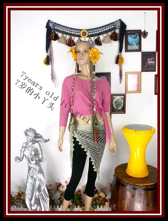 

Transparent thin belly dance Bat sleeve top CUF01