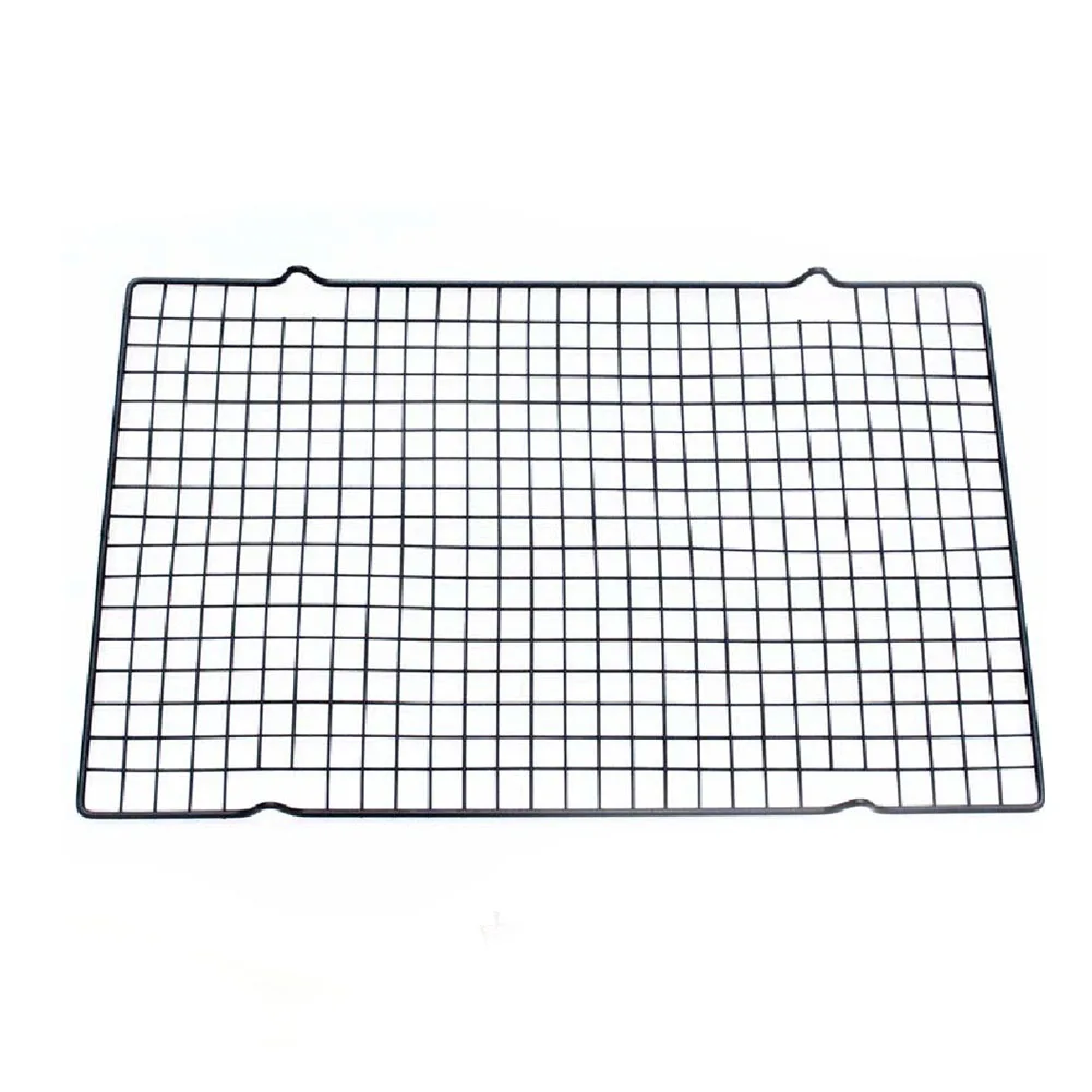 25 5 40cm Black Rectangular Metal Mesh Nonstick Cake Cooling Rack Net For Pies And Cakes