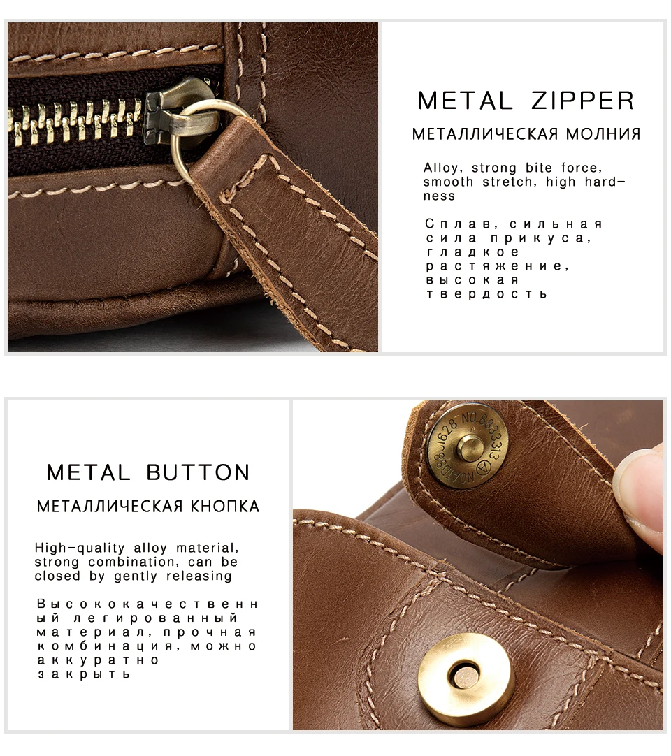 8 Leather Crossbody Bag Men