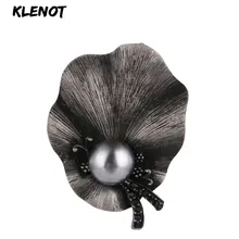 Elegant Lotus Leaf Brooch Metal Pins and Brooches for Women Ancient Silver Stone Floral Flower Brooch Scarf Pins Clothes Jewelry chic emboss figure leaf brooch for women
