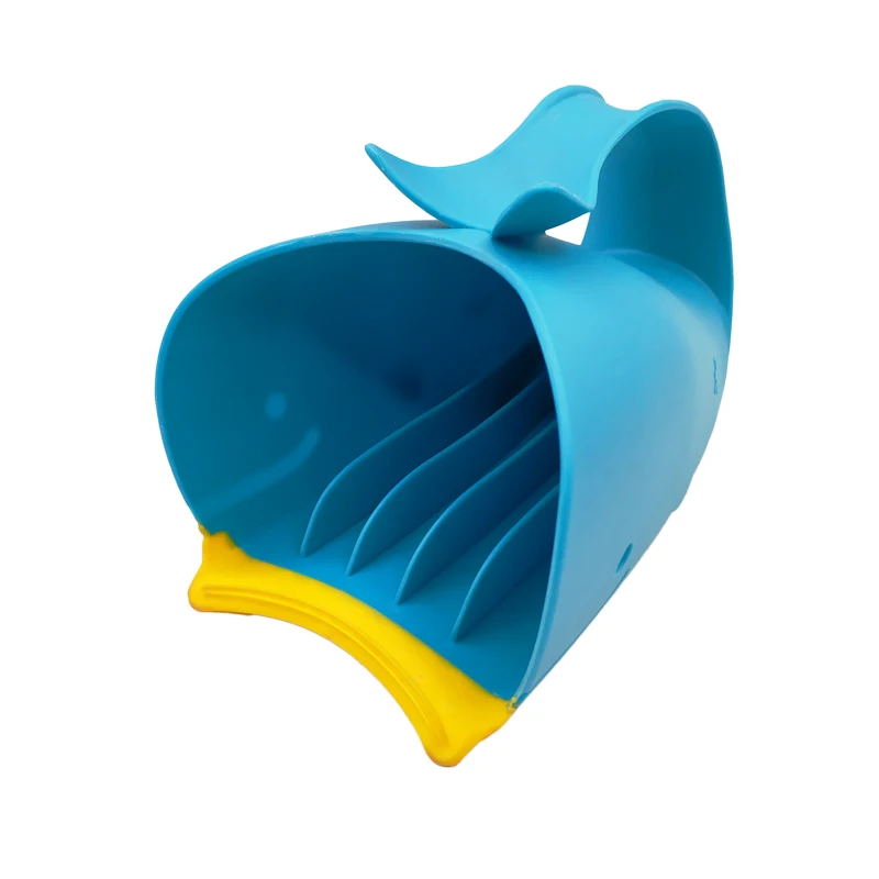 Baby Bath Cap Kids Washing Hair Shampoo Cute Cartoon Whale Cup Children Shower Spoons Silicone Water Scoop Cup For Kids Bathing