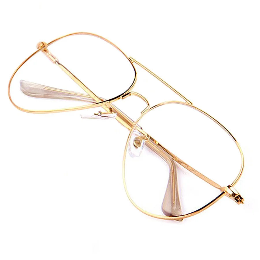 Gold Clear Glasses Myopia Clear Frame Glasses Women ...
