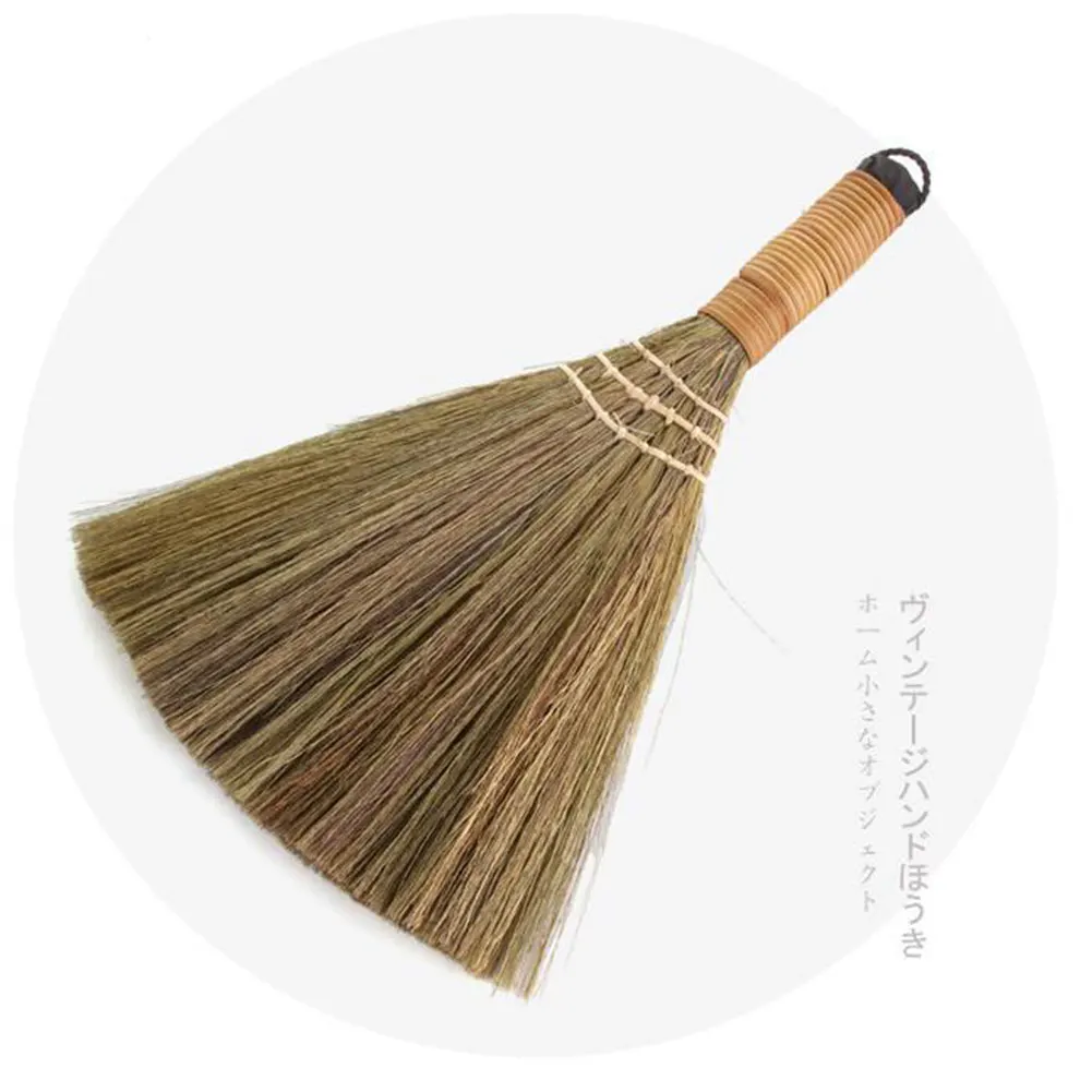 Floor Cleaning Sweeping Soft Durable Useful Handmade Straw Braided Retro Vintage Broom No Static Housekeeping Tool Home Use Floor Cleaning Sweeping Soft Durable Useful Handmade Straw Braided Retro Vintage Broom No Static Housekeeping Tool Home Use