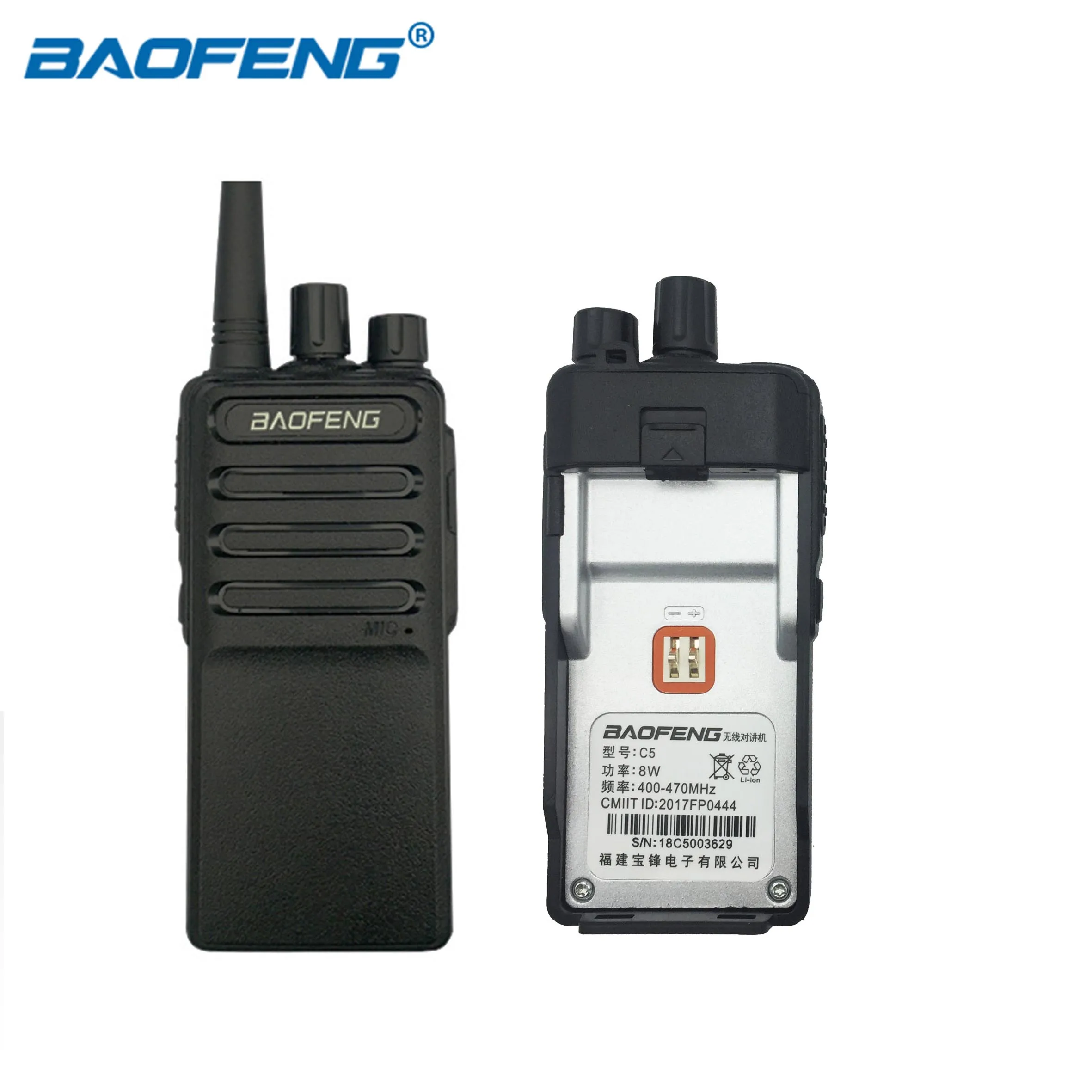 

Baofeng BF-C5 Two Way Radio 16CH UHF 400-470MHz Portable Walkie Talkie 5W C5 Ham Radio Amador Communicator Transceiver