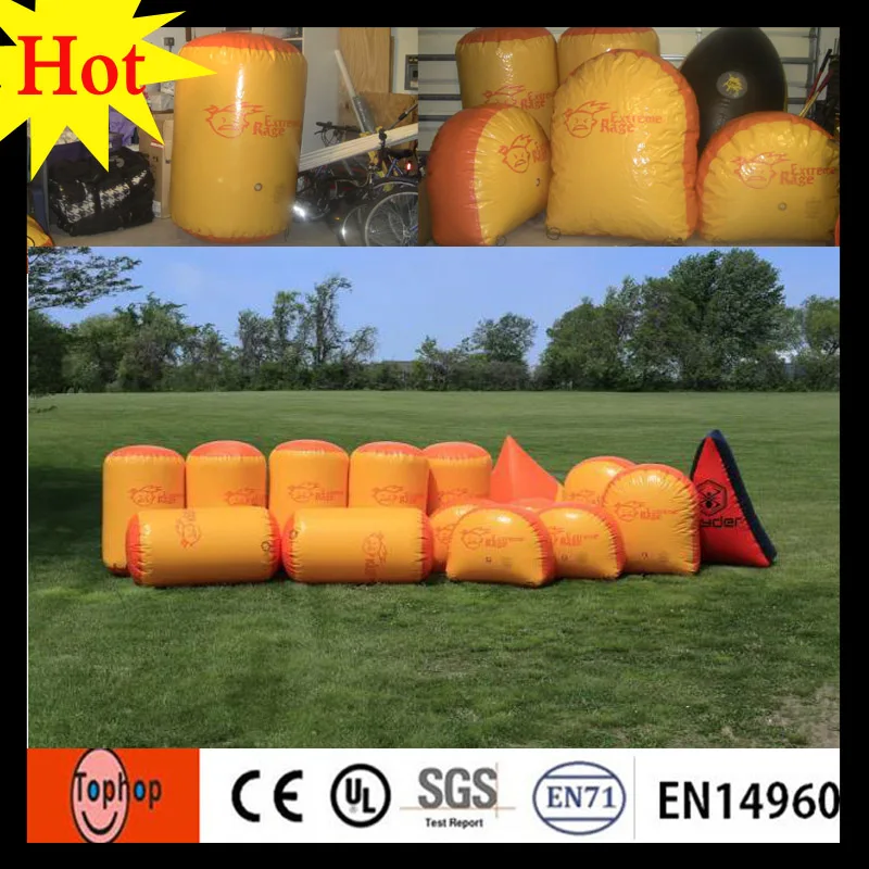 

2016 hot inflatable paint ball bunkers set for paintball guns chest protector equipment 0.7mm PVC tarpaulin