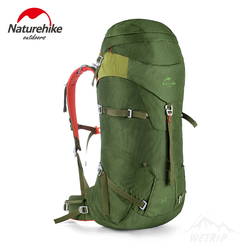 Naturehike 45L Nylon Outdoor Bag Aluminum Bar Support Internal Frame Unisex Overnight Climbing