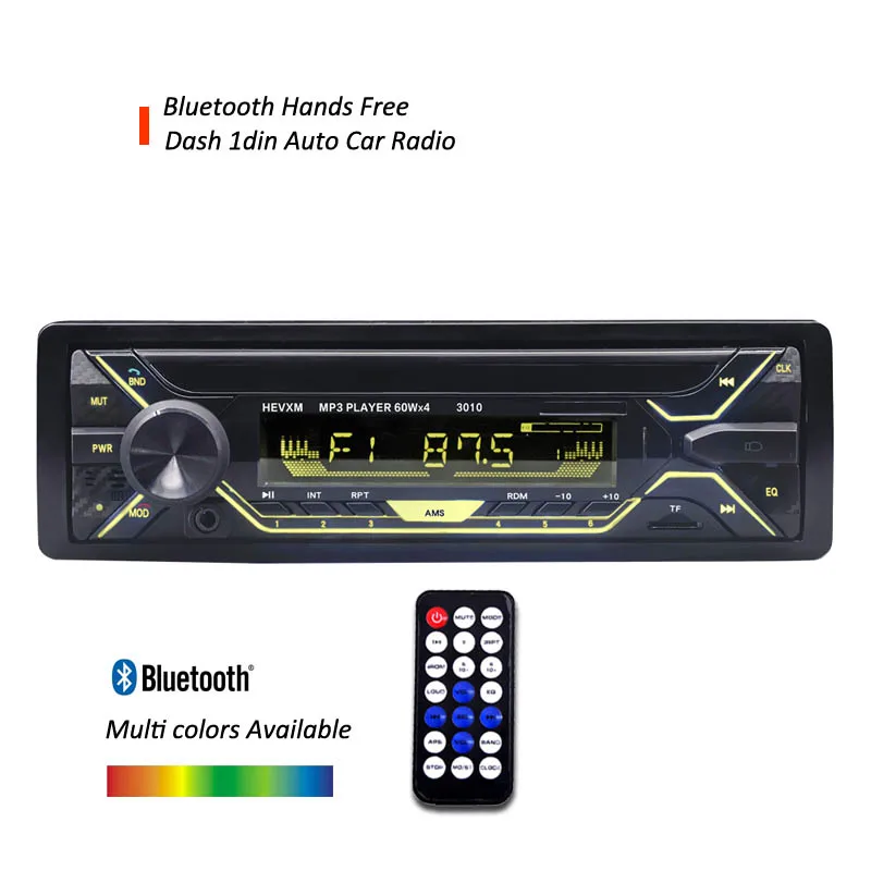 

Auto 1Din Car Radio Stereo Player Bluetooth Phone AUX-IN MP3 FM/USB/TF/remote control 12V Car Audio
