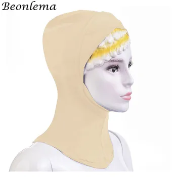 

Beonlema Islamic Hijab Undercap Turban Headscarf Solid Broadcloth Soft Muslim Stretch muslim Scarf Neck Covering Women