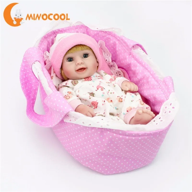 

28 cm Silicone Reborn Baby Doll kids Playmate Gift For gilr 11 Inch Baby Alive Soft Toys For Bouquets Doll Bebe Reborn