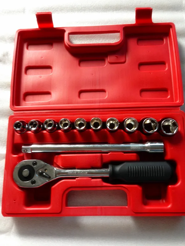 

12pcs Automobile Motorcycle Tool Box Set Socket Wrench Sleeve Suit Auto Car Repair s Combination Bit Kit tool box