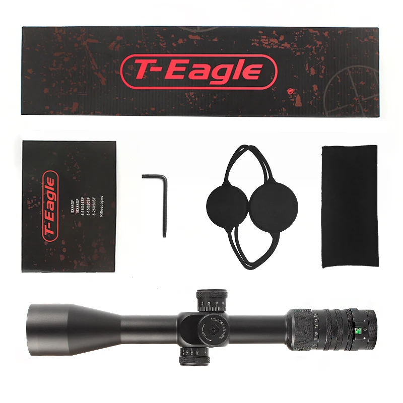 T-EAGLE ER 4-16X44 SFFLE прицел первый Фокальной прицел с дух уровня Тактический сетка Long Range охотничьих ружей область