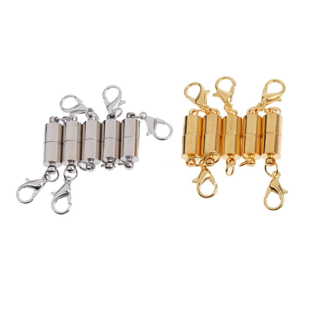 10pcs Magnetic Lobster Clasps Cylinder Magic Clever Clasp Converter Connector DIY Jewelry Making