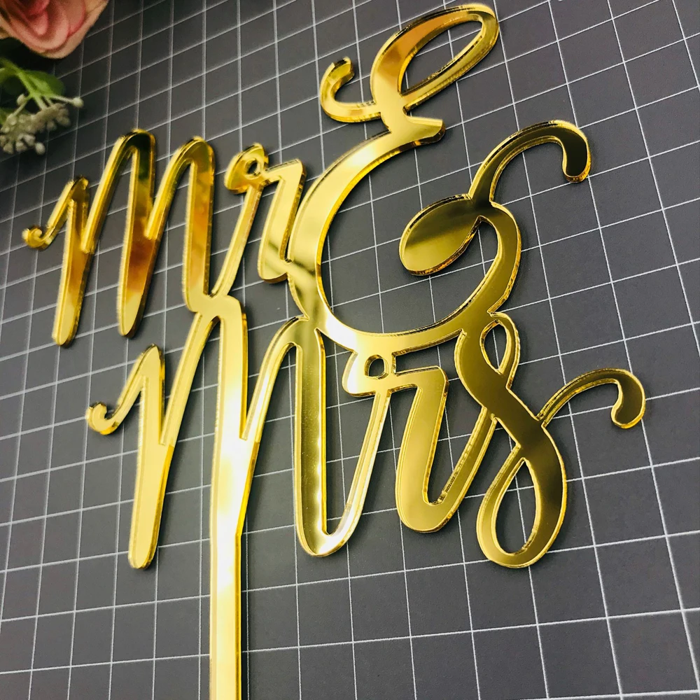 Персонализированный или монограммный Топпер для свадебного торта Mr и Mrs