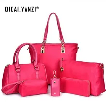 2017 6pcs set Ladies Women Messenger bags Big Bag Nylon Handbags Small packets Personality Free Shipping