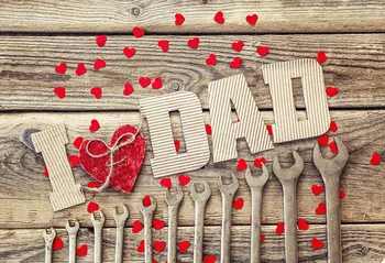 

Happy Father's Day Vinyl Photography Background Celebration Vivid Wood Love Dad Children Backgrounds for Photo Studio G-334