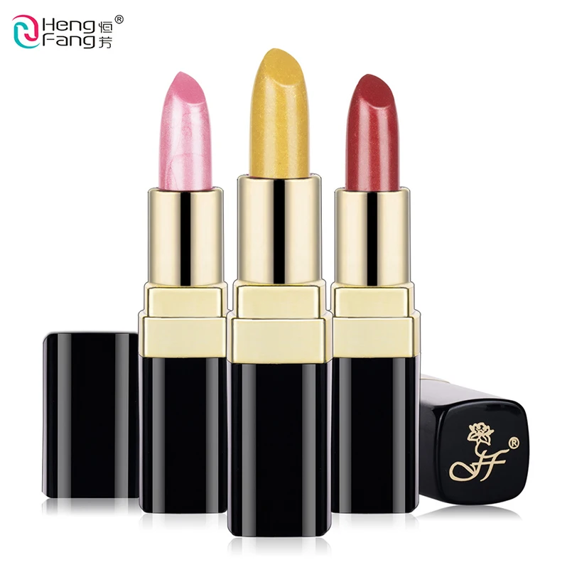 

HengFang Brand Silky Temptation Lipstick Waterproof Shimmer Batom Long Lasting Easy to Wear Lip Tint Cosmetic Beauty Lip Makeup