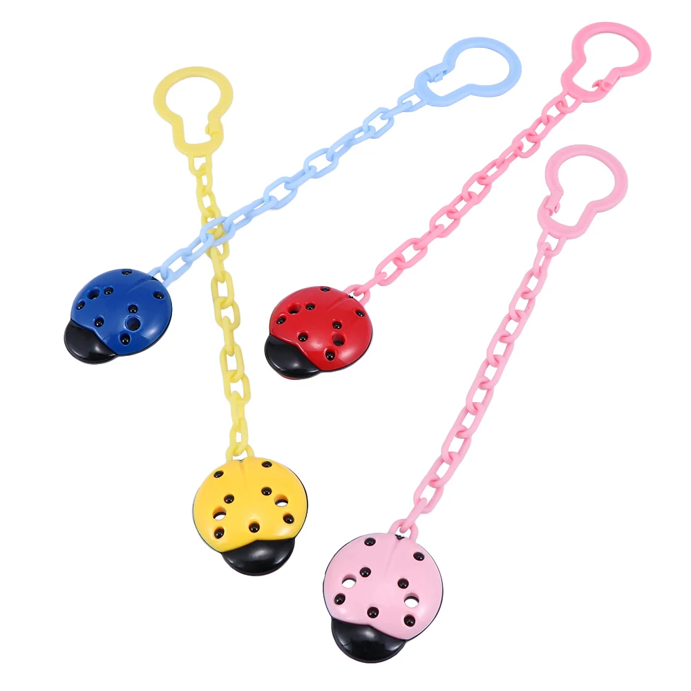 

1 Pcs Toddler Baby Infant Ladybug Dummy Pacifier Clip Chain Holder Soother Nipple Holder Hanging Strap