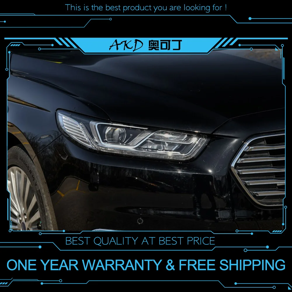 

AKD tuning cars Headlight For Ford Taurus Headlights 2015 Headlights LED DRL Running lights Bi-Xenon Beam Fog lights angel eyes