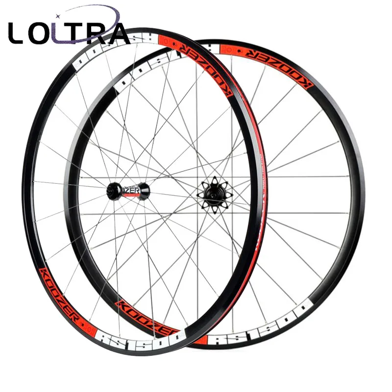 

LOLTRA Koozer RS1500 Straight pull Alloy not Carbon 30mm Clincher Road Bicycle Wheelset 700c x18-25c tyre 2:1 rear wheel