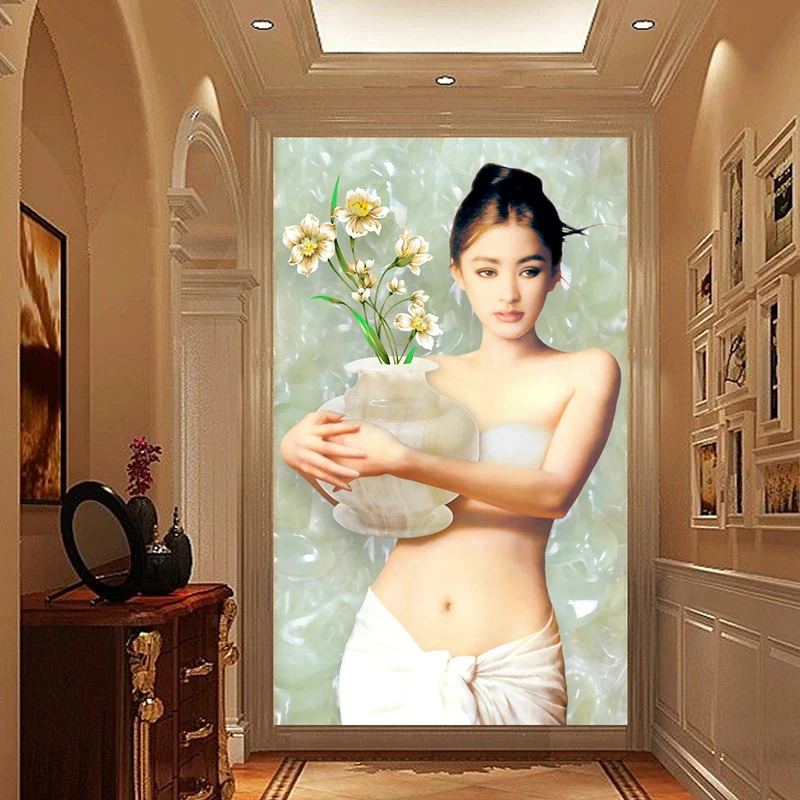 Wallpapers Youman Custom 3d Photo Wallpaper Murals Sexy Girl Beauty Oil Painting Fresco for KTV Spa Sharon Living Room Corridor custom 3d photo wallpaper murals sexy girl beauty oil painting fresco for ktv spa sharon living room corridor door home decor