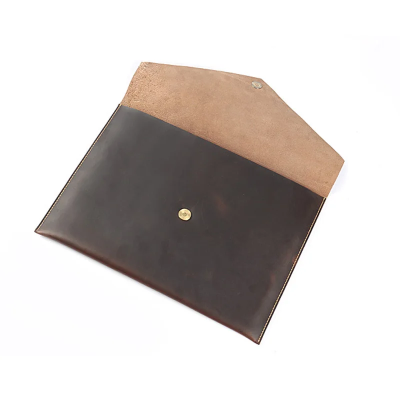 

Cow Leather A4 Paper Folder Document File Bag Business Briefcase Filing Products Office Stationary