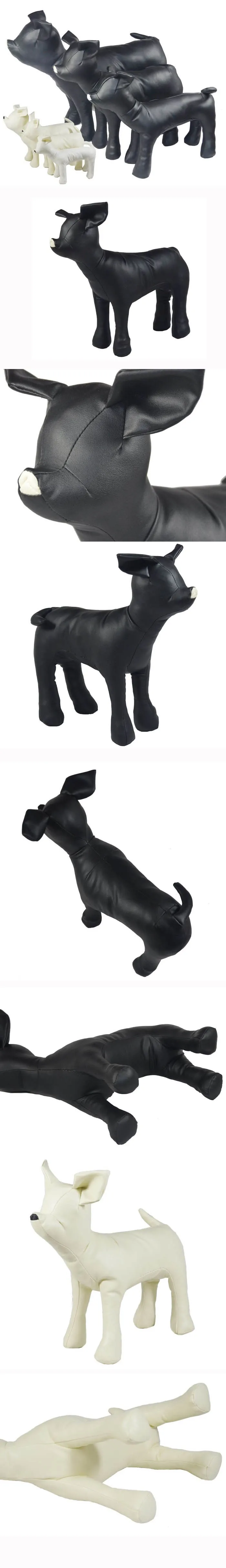 Новый милый Новый черный/белый ПВХ кожа собака торсы собак модели собак Манекены S/M/L 3 шт. = 1 компл
