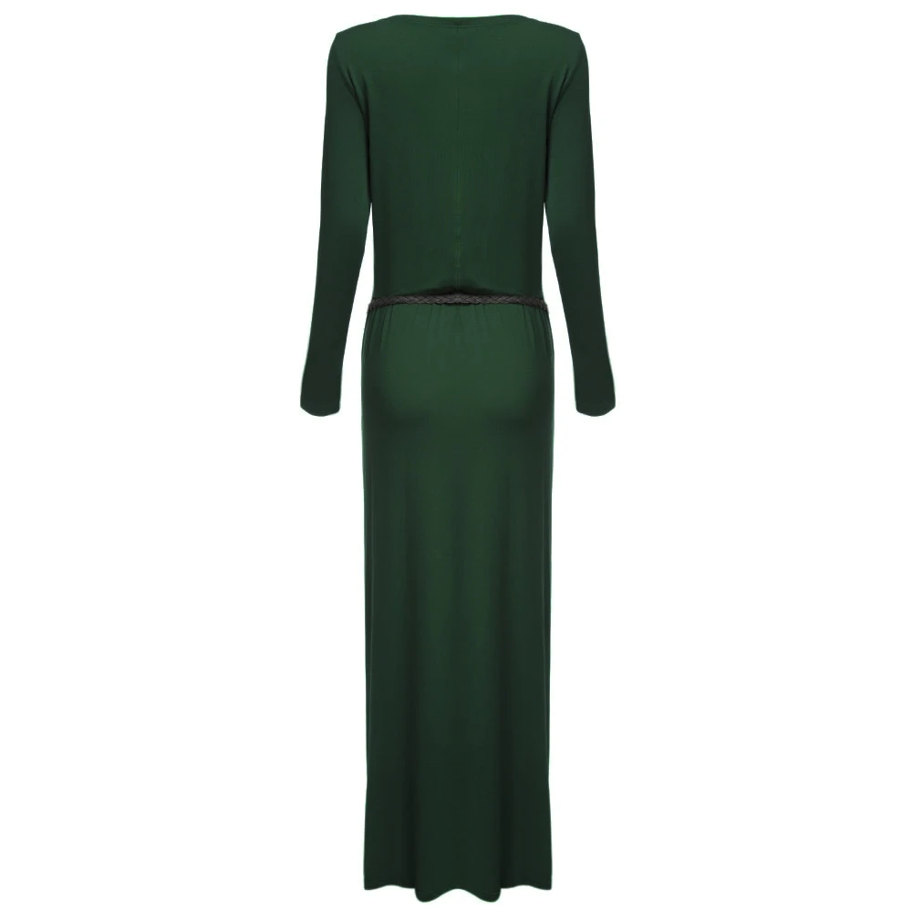 VESTLINDA Vintage Vestidos Longo Jurken Women Maxi Dress Full Sleeve Casual Dress Autumn A Line Solid Ropa Mujer Long Dress 3
