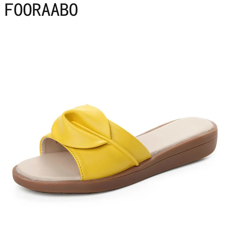 

FOORAABO Womens Sandals Slippers Flip Flops Fashion Platform Sandals Leather Wedeges Slippers Heels Beach Slippers Slides Shoes