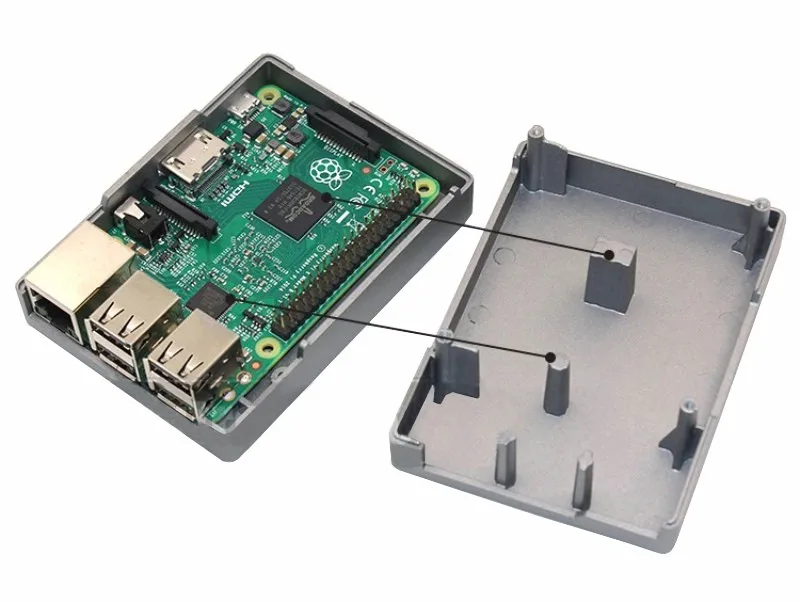 Raspberry Pi 3 Алюминий чехол серебристый чехол Корпус металлический Совместимость с RPI 3 Raspberry Pi 2 Модель B