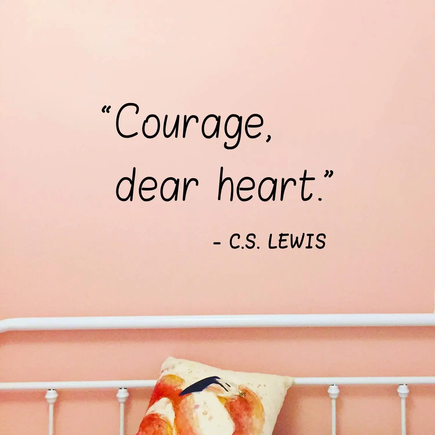 

Funny courage dear heart Environmental Protection Vinyl Stickers Kids Room Nature Decor Nordic Style Home Decoration