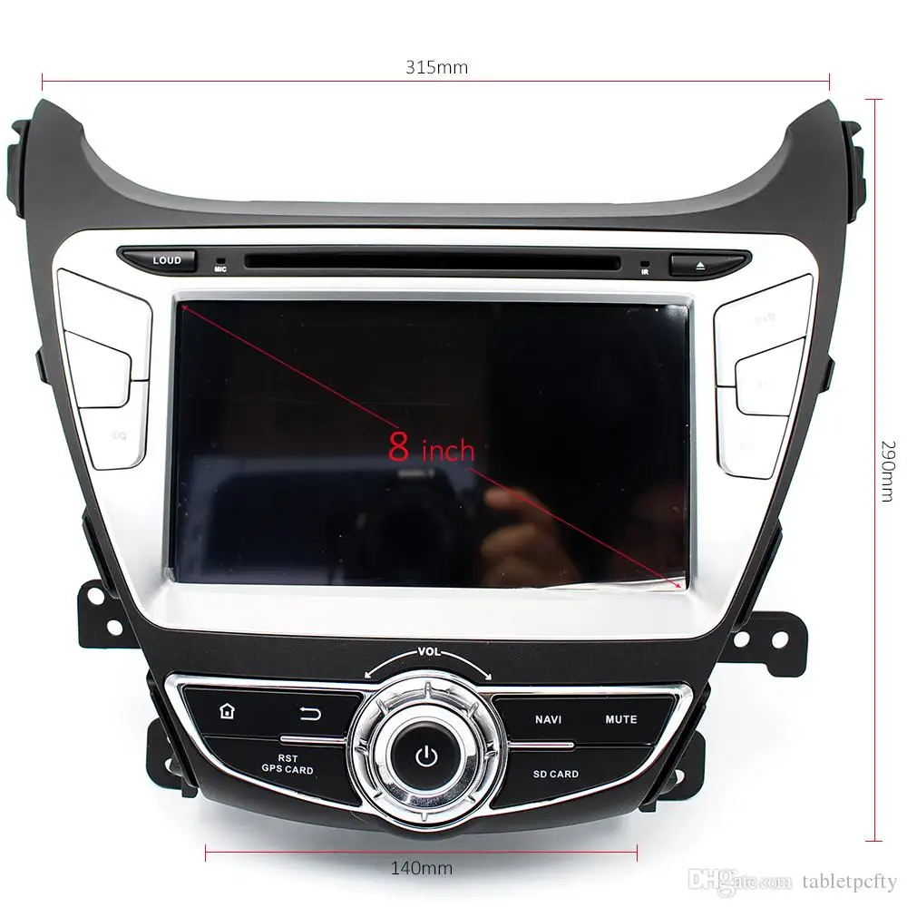 Top 8" in-dash Car DVD player with GPS(optional,audio Radio stereo,USB/SD,AUX,BT/TV,car multimedia headunit for Hyundai Elantra 2014 9