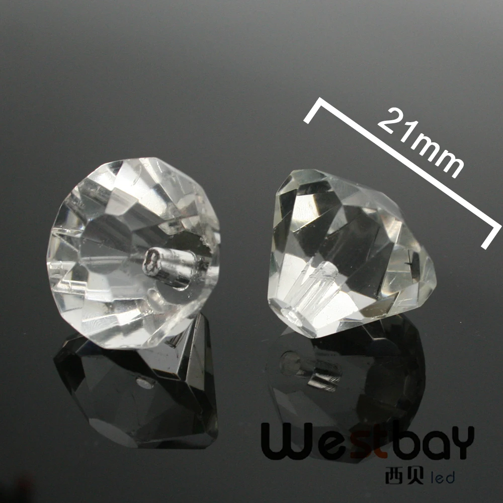 

Free Shipping 200pcs/lot 21MM Diamond Shape Crystal Beads for DIY Fiber Optic Chandelier,Russia Brazil Australia USA popular
